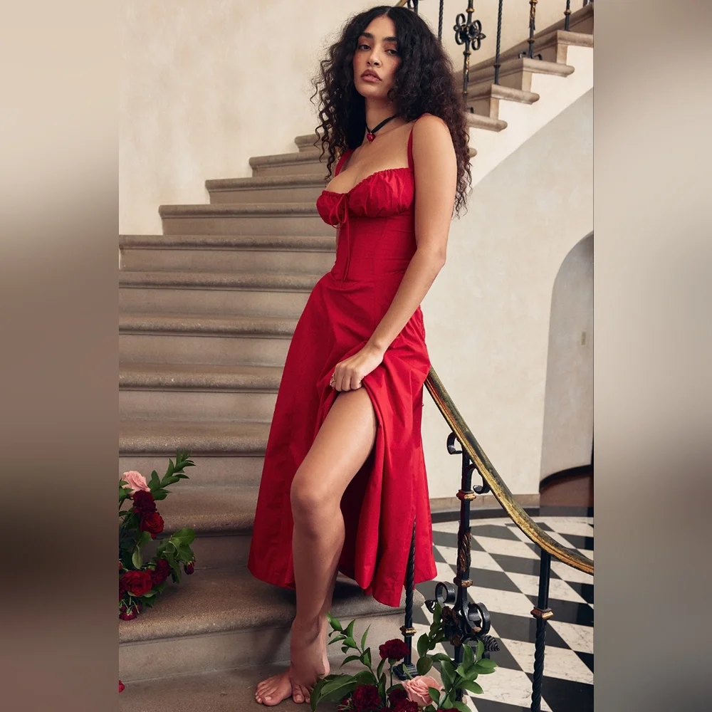 House of CB Red Midi Dress - Picture 1 of 16